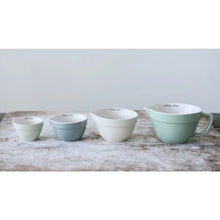 Load image into Gallery viewer, Set of 4 Stoneware Batter Bowl Measuring Cups