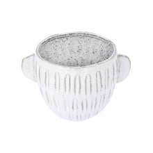 Load image into Gallery viewer, Debossed Stoneware Planter with Glaze (ears)