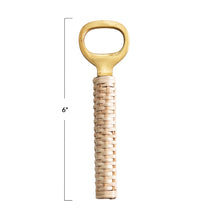 Load image into Gallery viewer, Bottle Opener with Bamboo Wrapped Handle