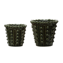 Load image into Gallery viewer, Green Hobnail Planter