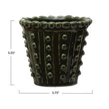 Load image into Gallery viewer, Green Hobnail Planter