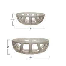 Load image into Gallery viewer, Handmade Stoneware Basket Bowls