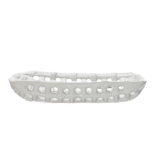 Load image into Gallery viewer, Handmade Stoneware Lattice Basket Dish