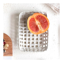 Load image into Gallery viewer, Handmade Stoneware Lattice Basket Dish