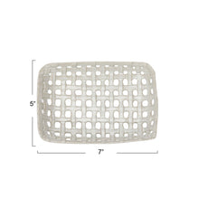 Load image into Gallery viewer, Handmade Stoneware Lattice Basket Dish