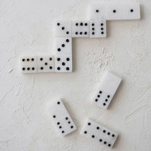 Load image into Gallery viewer, Handmade Alabaster Dominoes in Soapstone Box, Set of 29