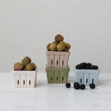 Load image into Gallery viewer, Textured Stoneware Berry Basket, 4 Colors (Copy)