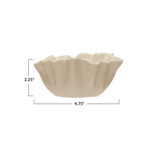Load image into Gallery viewer, Stoneware White Fluted Bowl - Small