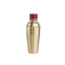 Load image into Gallery viewer, Stainless Steel Cocktail Shaker w/ Resin Top, Brass Finish and Pink