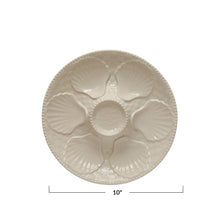 Load image into Gallery viewer, Stoneware Oyster Plate, Matte White