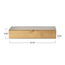 Load image into Gallery viewer, Antique Decorative Mirrored Brass Box