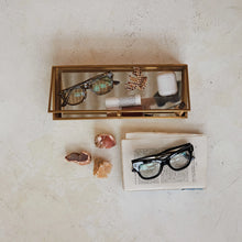 Load image into Gallery viewer, Antique Decorative Mirrored Brass Box