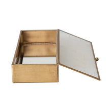 Load image into Gallery viewer, Antique Decorative Mirrored Brass Box
