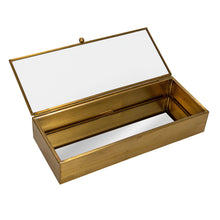 Load image into Gallery viewer, Antique Decorative Mirrored Brass Box
