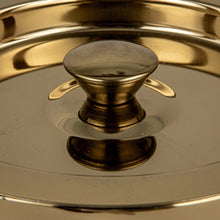 Load image into Gallery viewer, 1-1/2 Quart Stainless Brass Steel & Woven Rattan Ice Bucket w/ Mango Wood Handle