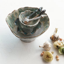 Load image into Gallery viewer, Stoneware Footed Bowl, Reactive Glaze (Each One Will Vary)