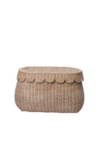 Load image into Gallery viewer, Scalloped Rattan Basket - Small - Pre-Sale
