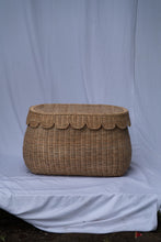 Load image into Gallery viewer, Scalloped Rattan Basket - Small - Pre-Sale
