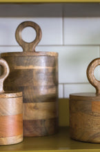 Load image into Gallery viewer, Mango Wood Cannister - Various Sizes