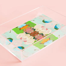 Load image into Gallery viewer, Monet's Garden Green Small Acrylic Tray