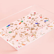 Load image into Gallery viewer, Pills and Gold Flakes Small Acrylic Tray