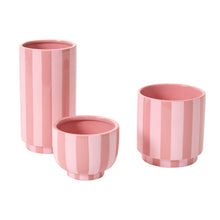 Load image into Gallery viewer, Pink Striped Compote Bowl/Pot