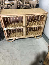 Load image into Gallery viewer, The Loop Rattan 2 Shelf Open Cabinet