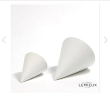 Load image into Gallery viewer, Matte White Grenelle Cone - Large