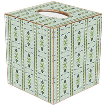 Load image into Gallery viewer, Rosemary Stripe Lagoon by Laura Park Tissue Box Cover: Paper Mache
