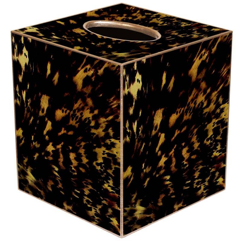 Tortoise Shell Tissue Box Cover: Paper Mache TB8440