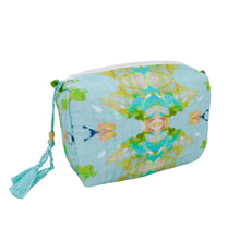 Load image into Gallery viewer, Laura Park Stained Glass Blue Small Cosmetic Bag

