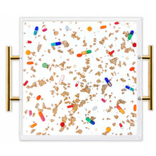 Load image into Gallery viewer, Pills and Gold Large Acrylic Tray
