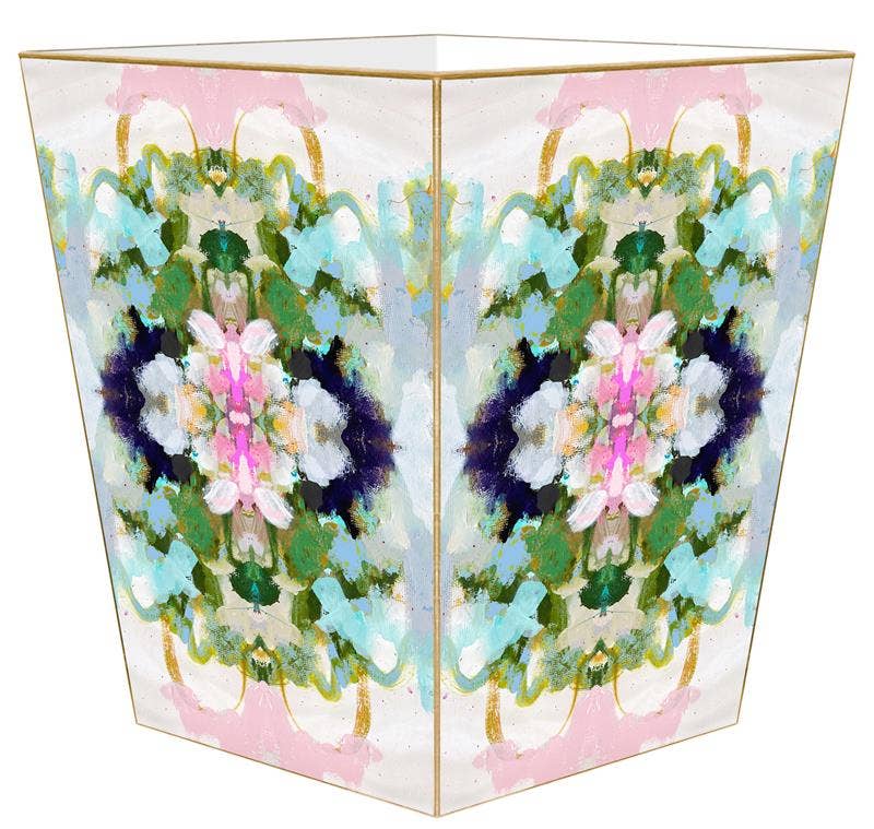 Laura Park Nantucket Bloom Wastepaper Basket: - WB515LP-Laura Park