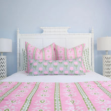 Load image into Gallery viewer, Rosemary Stripe Pink Comforter Full/Queen, 5-Piece Set by Laura Park
