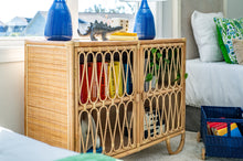 Load image into Gallery viewer, The Loop Rattan 2 Shelf Open Cabinet
