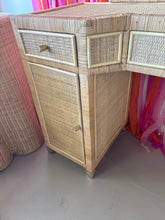 Load image into Gallery viewer, Madeline Girls/Teen Rattan Vanity with mirror and lights
