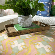 Load image into Gallery viewer, Laura Park Lily Pond fabric ottoman/footstool
