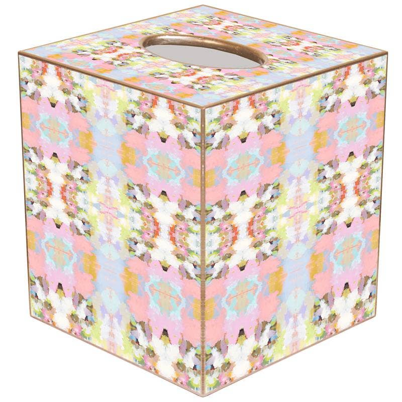Brooks Avenue Pink by Laura Park Tissue Box Cover: Wood