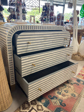 Load image into Gallery viewer, Gray/White Bone Inlay 3 Drawer Waterfall Dresser
