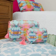 Load image into Gallery viewer, Laura Park Antigua Smile Large Cosmetic Bag
