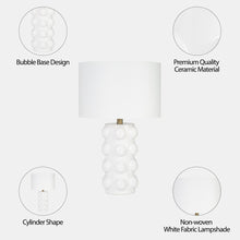 Load image into Gallery viewer, Ceramic 22&quot; Bubble Table Lamp, Black
