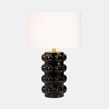 Load image into Gallery viewer, Ceramic 22&quot; Bubble Table Lamp, Black
