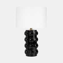 Load image into Gallery viewer, Ceramic 22&quot; Bubble Table Lamp, Black
