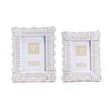 Load image into Gallery viewer, Wicker Weave Photo Frame Green, Blue, Pink or Natural
