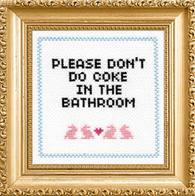 Load image into Gallery viewer, Please Don't Do Coke In The Bathroom Cross-stitch kit
