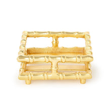 Load image into Gallery viewer, Gold Bamboo Cocktail Napkin Holder - Aluminum
