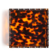Load image into Gallery viewer, Tortoise Print Scalloped Edge Acrylic Cocktail Napkin Holder - Acrylic
