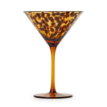 Load image into Gallery viewer, Tortoise Print Martini Glass
