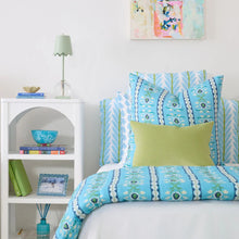 Load image into Gallery viewer, Rosemary Stripe French Teal Comforter  Full/Queen, 5-Piece Set by Laura Park
