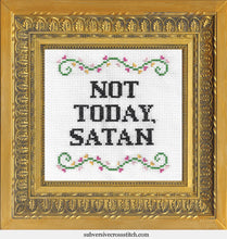 Load image into Gallery viewer, Not Today Satan Deluxe Cross Stitch Kit

